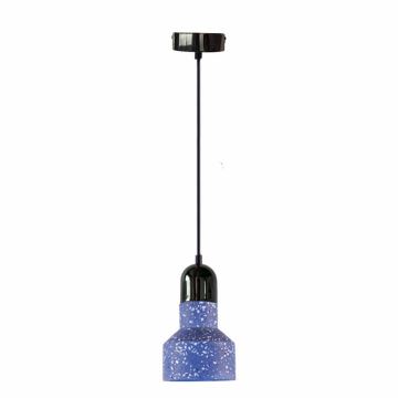 Chandelier on a string TERRAZZO 1xE27/60W/230V d. 12 cm blue