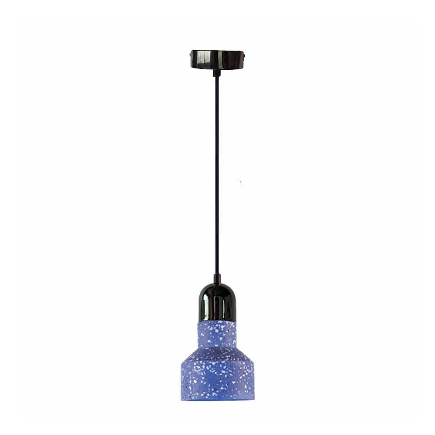 Chandelier on a string TERRAZZO 1xE27/60W/230V d. 12 cm blue