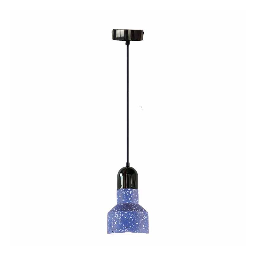 Chandelier on a string TERRAZZO 1xE27/60W/230V d. 12 cm blue