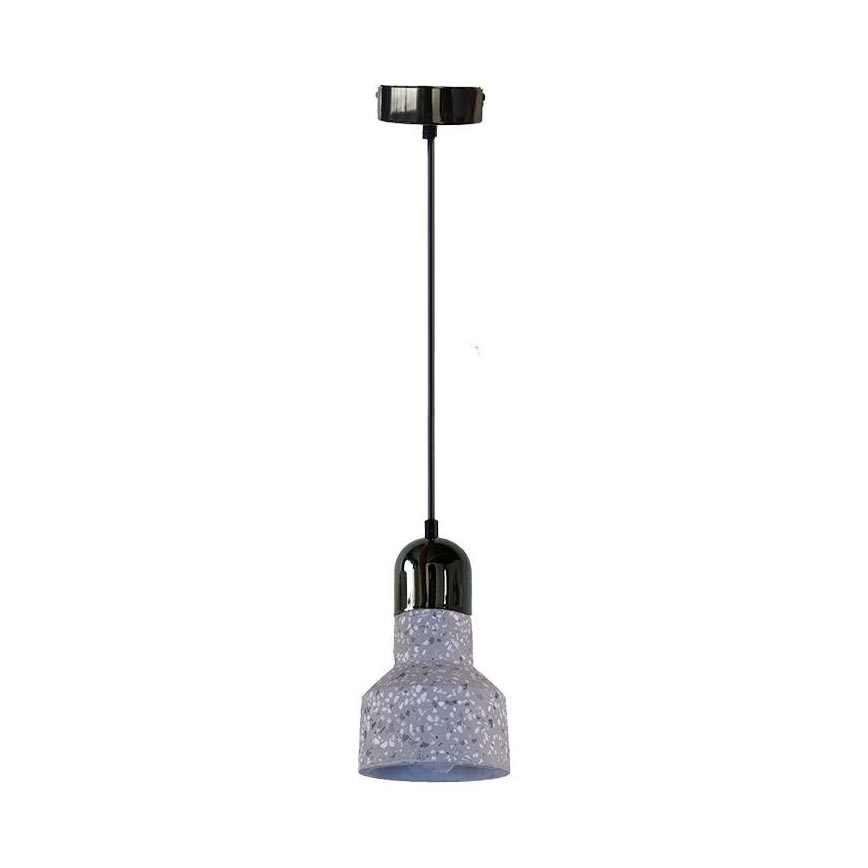 Chandelier on a string TERRAZZO 1xE27/60W/230V d. 12 cm grey