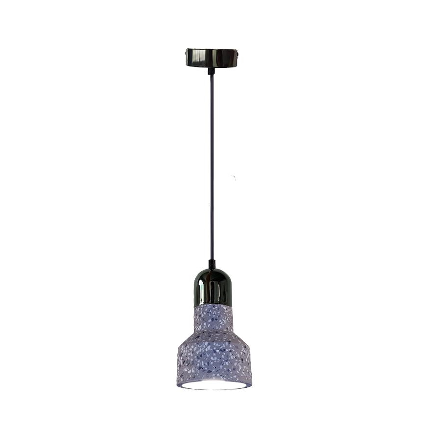 Chandelier on a string TERRAZZO 1xE27/60W/230V d. 12 cm grey