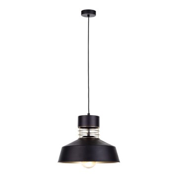 Chandelier on a string TITANIUM 1xE27/60W/230V black/gold