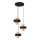 Chandelier on a string VOLTA 3xE27/60W/230V black/gold