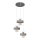 Chandelier on a string VOLTA 3xE27/60W/230V d. 42 cm grey