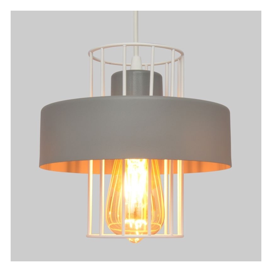 Chandelier on a string VOLTA 3xE27/60W/230V d. 42 cm grey