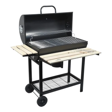Charcoal grill black/wood