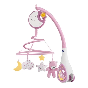 Chicco - Crib mobile with melody 3in1 NEXT2DREAMS 3xAA pink