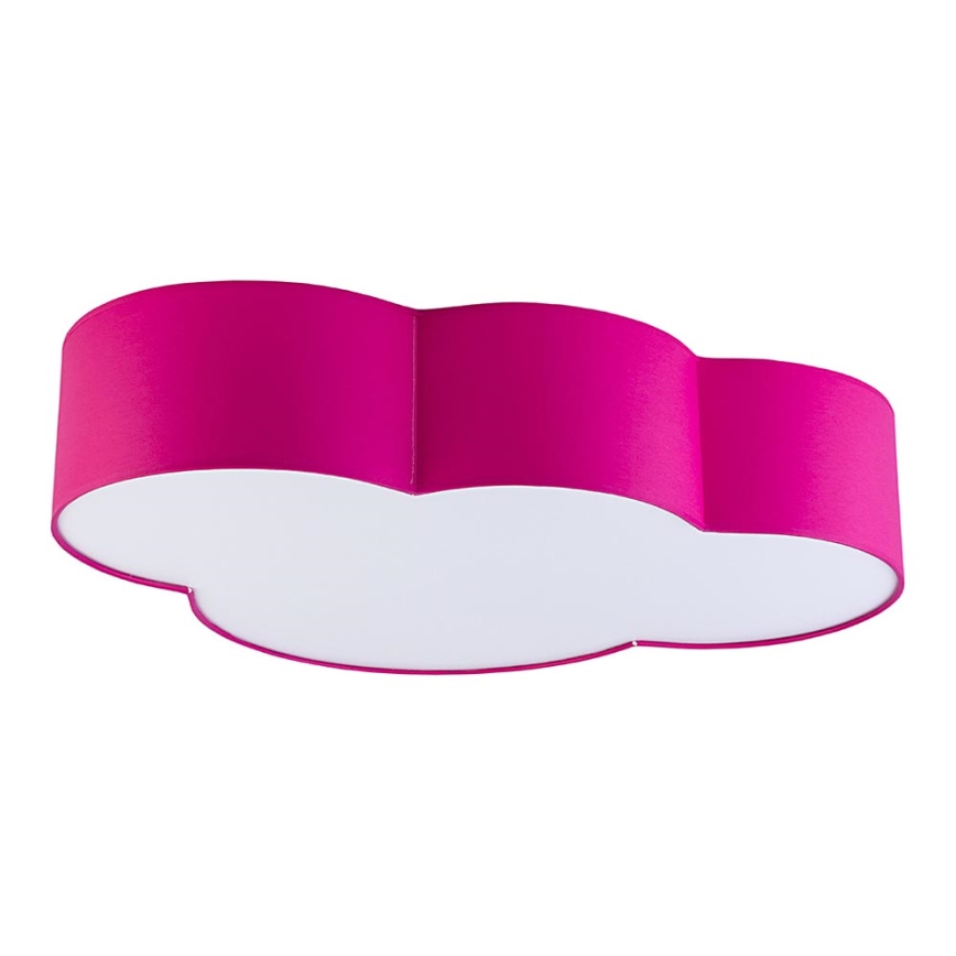 Children's ceiling light CLOUD 4xE27/15W/230V pink