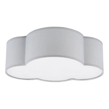 Children's ceiling light CLOUD MINI 2xE27/15W/230V grey