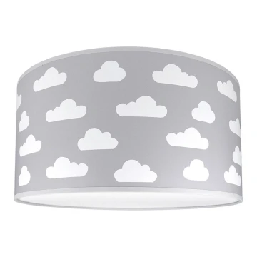 Children's ceiling light CLOUDS GREY 2xE27/60W/230V grey