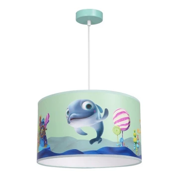 Children's chandelier on a string DOLPHIN 1xE27/60W/230V