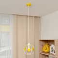 Children's chandelier on a string STARS 1xE27/15W/230V yellow/white