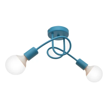 Children's surface-mounted chandelier OXFORD 2xE27/60W/230V blue