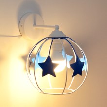 Children's wall lamp STARS 1xE27/15W/230V blue/white