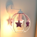 Children's wall lamp STARS 1xE27/15W/230V pink/white