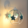 Children's wall lamp STARS 1xE27/15W/230V turquoise/white