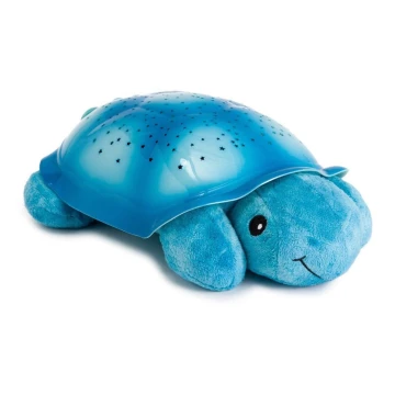 Cloud B - Children's night small lamp with a projector 3xAA turtle blue