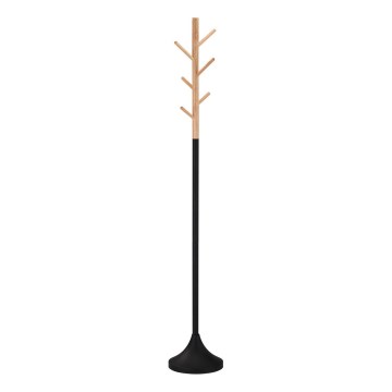 Coat rack 176x28 cm black/beige