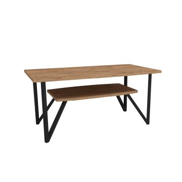 Coffee table ASENS 42x90 cm pine atlantic/black