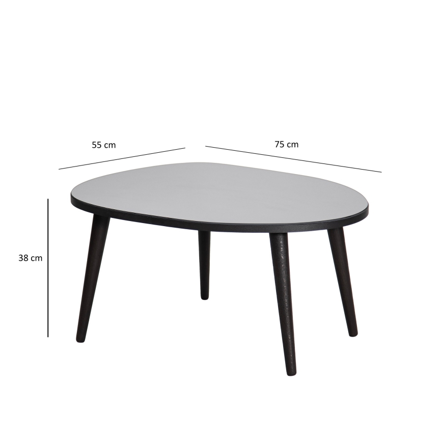 Coffee table GUSTO 38x75 cm black