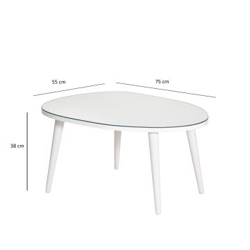 Coffee table GUSTO 38x75 cm white