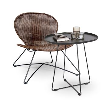 Coffee table TINA 51x42 cm black