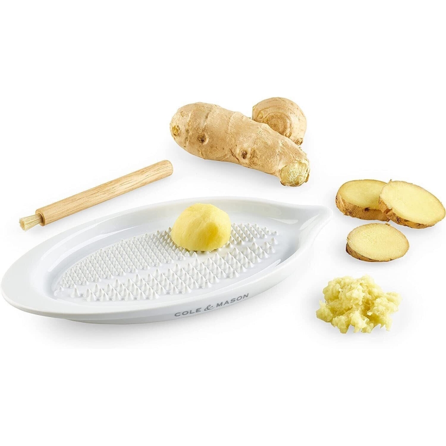 Cole&Mason - Ceramic grater with a wooden brush