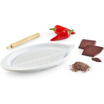 Cole&Mason - Ceramic grater with a wooden brush