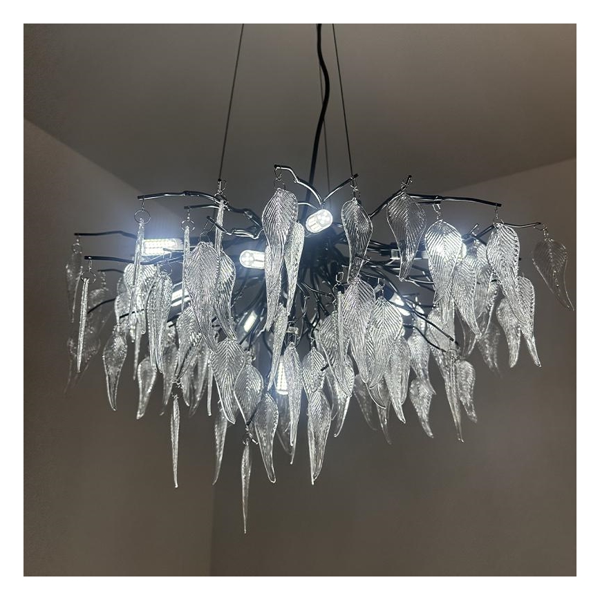 Crystal chandelier on a string 10xG9/40W/230V black