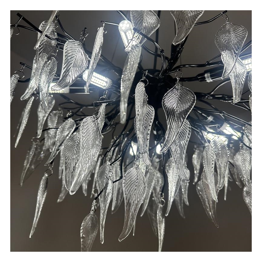 Crystal chandelier on a string 10xG9/40W/230V black