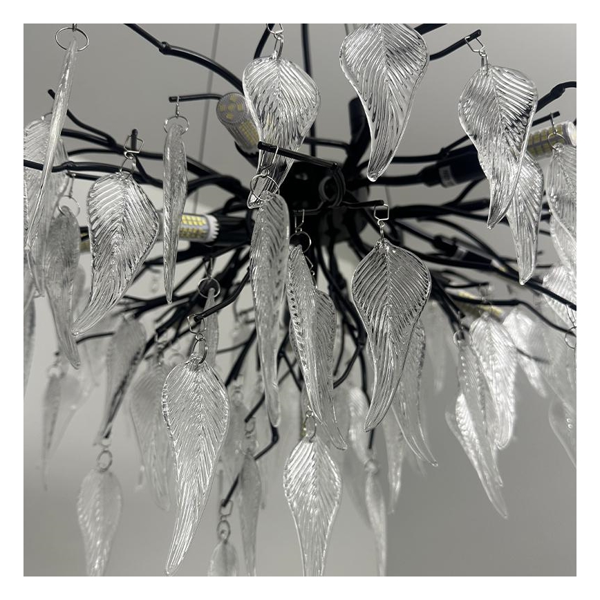 Crystal chandelier on a string 10xG9/40W/230V black