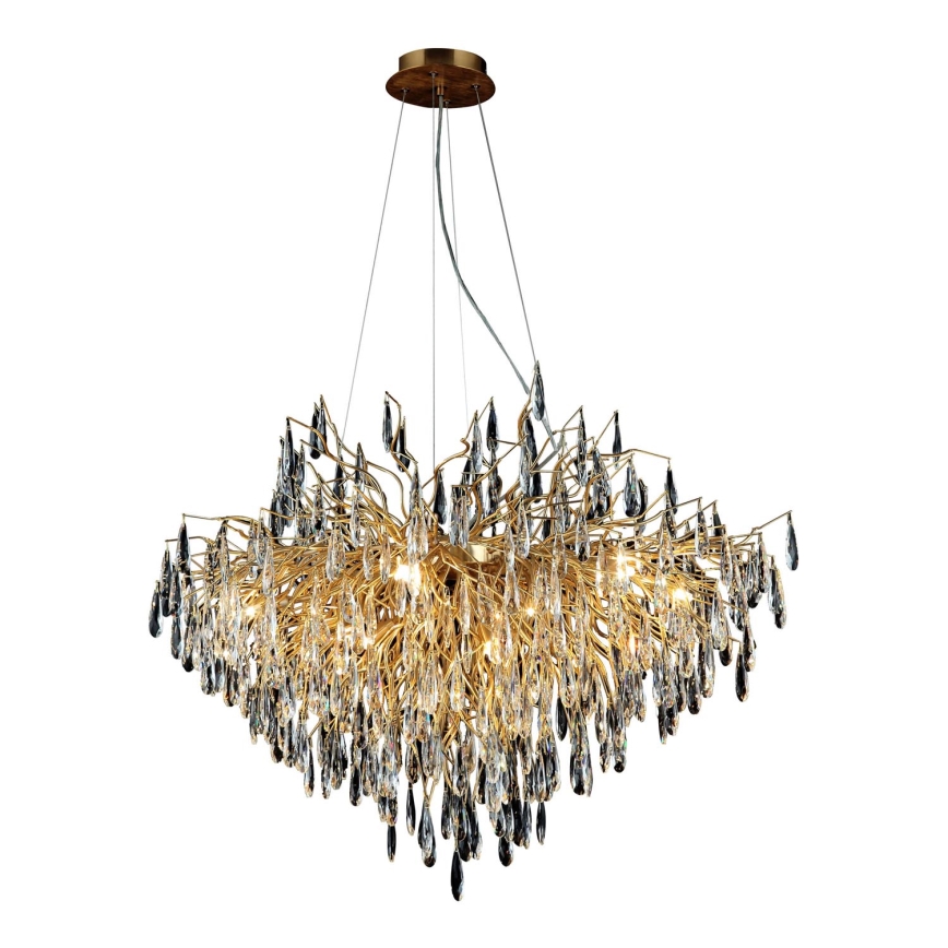 Crystal chandelier on a string 11xG9/40W/230V gold