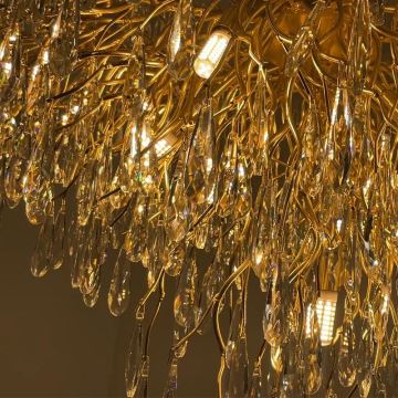 Crystal chandelier on a string 11xG9/40W/230V gold