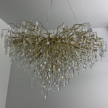 Crystal chandelier on a string 11xG9/40W/230V gold