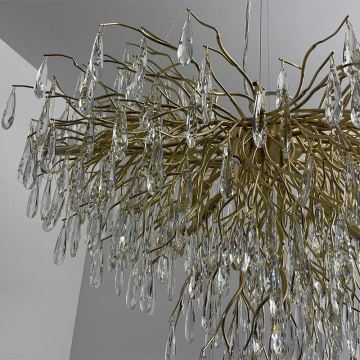 Crystal chandelier on a string 11xG9/40W/230V gold