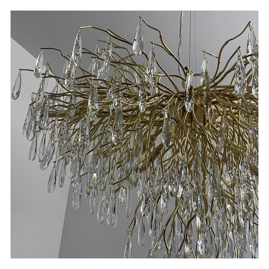 Crystal chandelier on a string 11xG9/40W/230V gold