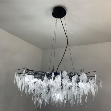 Crystal chandelier on a string 12xG9/40W/230V black