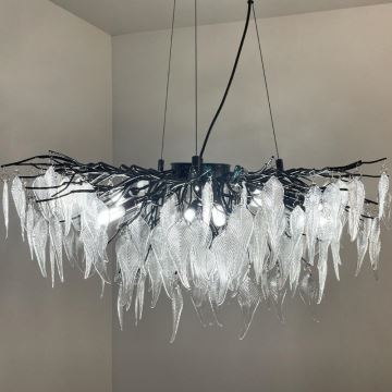 Crystal chandelier on a string 12xG9/40W/230V black