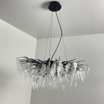 Crystal chandelier on a string 12xG9/40W/230V black