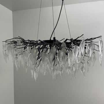 Crystal chandelier on a string 12xG9/40W/230V black