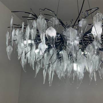 Crystal chandelier on a string 12xG9/40W/230V black