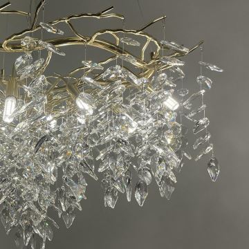 Crystal chandelier on a string 12xG9/40W/230V gold