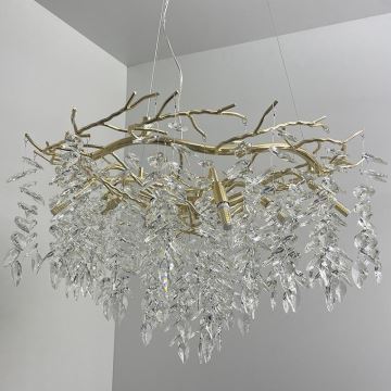 Crystal chandelier on a string 12xG9/40W/230V gold