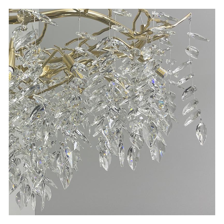 Crystal chandelier on a string 12xG9/40W/230V gold