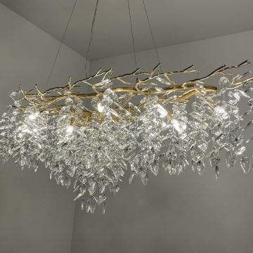 Crystal chandelier on a string 12xG9/40W/230V gold