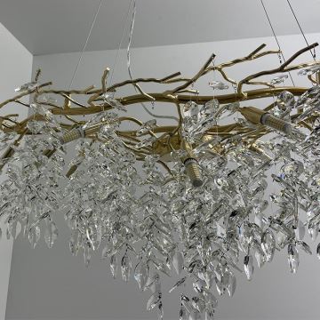 Crystal chandelier on a string 12xG9/40W/230V gold