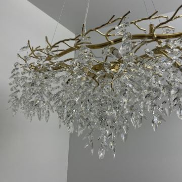 Crystal chandelier on a string 12xG9/40W/230V gold