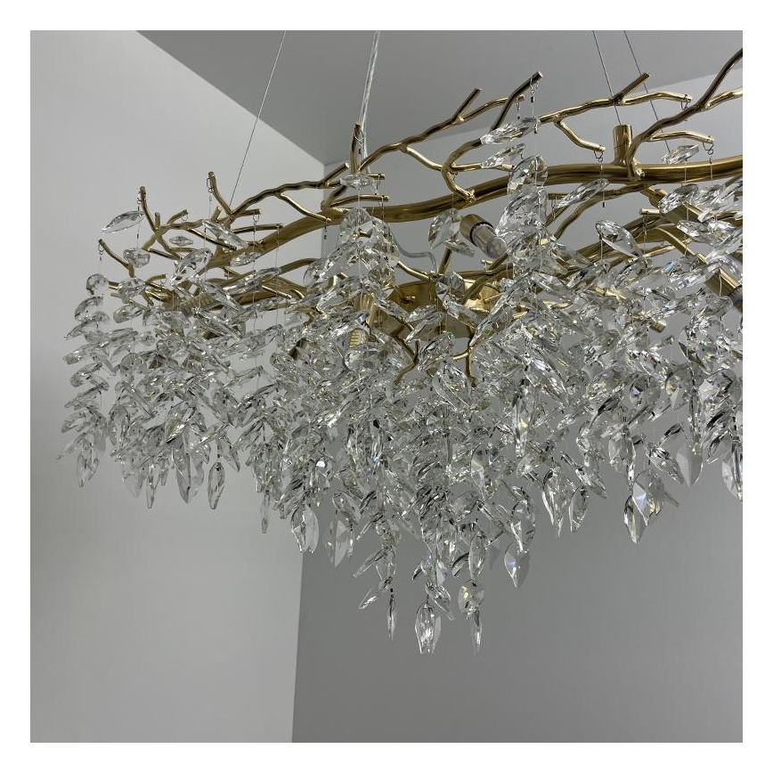 Crystal chandelier on a string 12xG9/40W/230V gold