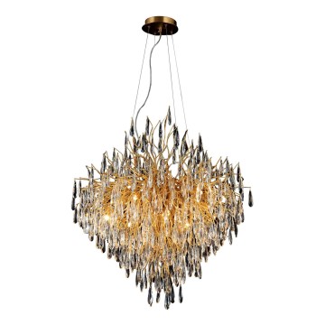 Crystal chandelier on a string 12xG9/40W/230V gold