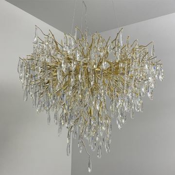 Crystal chandelier on a string 12xG9/40W/230V gold